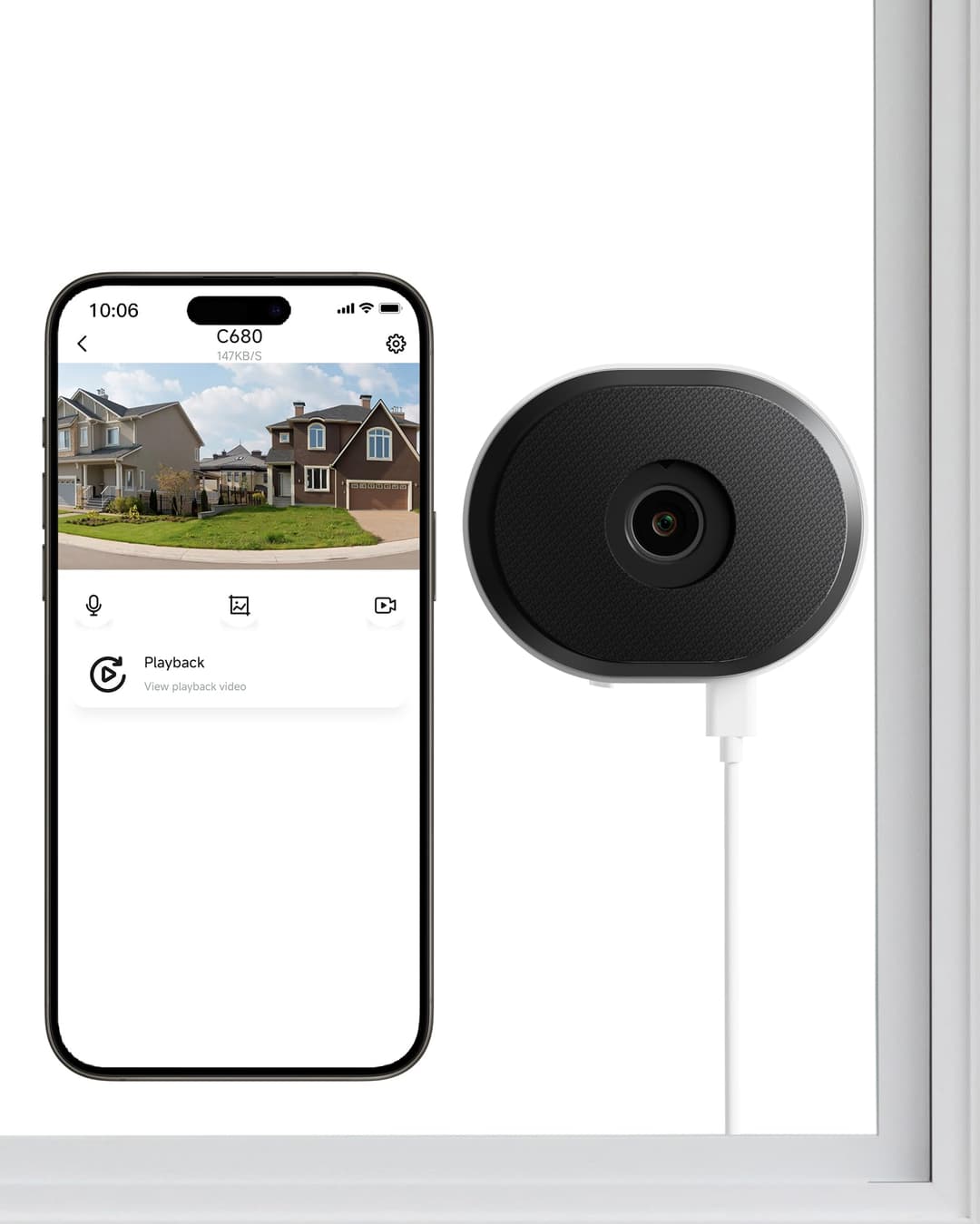 ZOSI C680 Caméra Surveillance pour Fenêtre 2K Vision Noct…