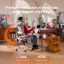 SIHOO B100 Ergonomic Office Chair, Comfy Desk Chair with Adaptive Dynamic Lumbar Support, Computer Chair with Extra Wide Headrest, Flip-Up Armrests, 90-135° Tilt Lock and Breathable Mesh Cushion - 7