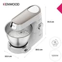 Kenwood Titanium Chef Baker KVC65.001WH Kitchen Processor with Integrated Scales 1200 W + 3-Piece Pastry Set, Spatula and Splash Guard White - 5