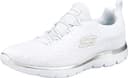 Skechers Women's Summits Leopard Spot Trainers,White Mesh / Silver Trim,5 UK - 1