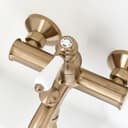 Jacob Delafon - Louise wall-Mounted Bath-Shower Mixer - Mechanical - Retro Design, Ceramic Handle - Water Saving - 21x14.5x19.5cm - Bronze - E24363-BCN - 3