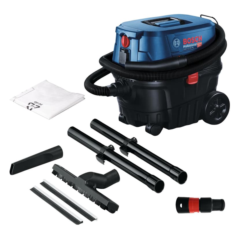 Bosch Professional Aspiratore a umido/a secco GAS 12-25 PL (motore da 1.250 W, portata di 65 l/s, depressione di 200 mbar, incl. filtro HEPA, bocchetta a lancia) - 1