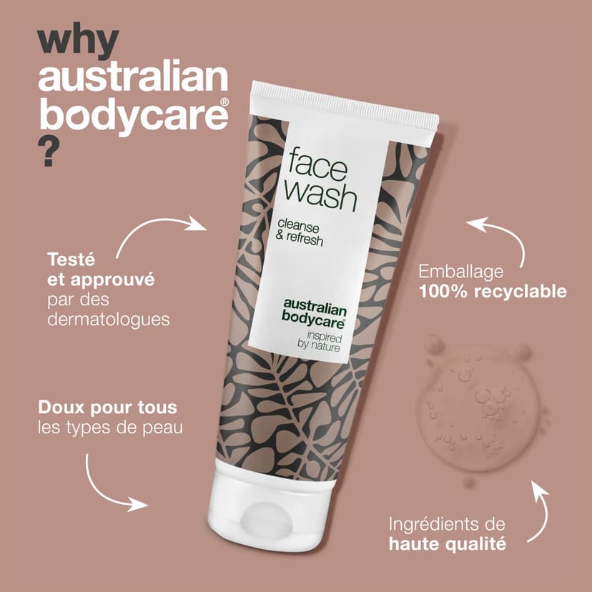 Australian Bodycare Face Wash 100ml - Facial cleanser with Tea Tree Oil | Deep Cleansing Spot Wash against acne and oily skin | For Women & Men - 4