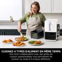 NINJA Double Stack XL Air Fryer, Friteuse sans huile Verticale Double Tiroir 4 Niveaux de Cuisson, 2 Tiroirs, 2 Grilles, Capacité de 9,5 L, 6 Fonctions, 8 Portions, Pinces, Blanc SL400EUWH - 4