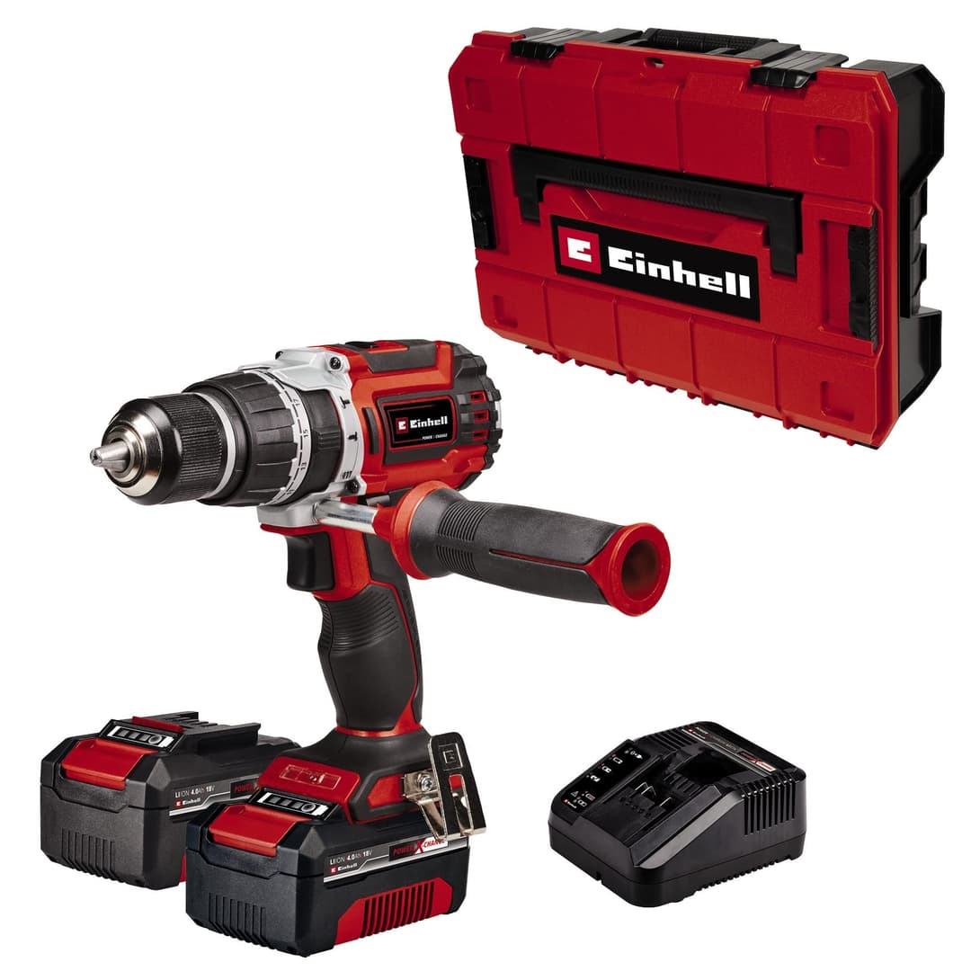 Einhell Professional Cordless Drill with Battery and Charger 18V Power X-Change, 60Nm, Brushless, 2 Speed Gearbox, Suitable for Wood, Concrete and Metal, TP-CD 18/60 Li-i BL