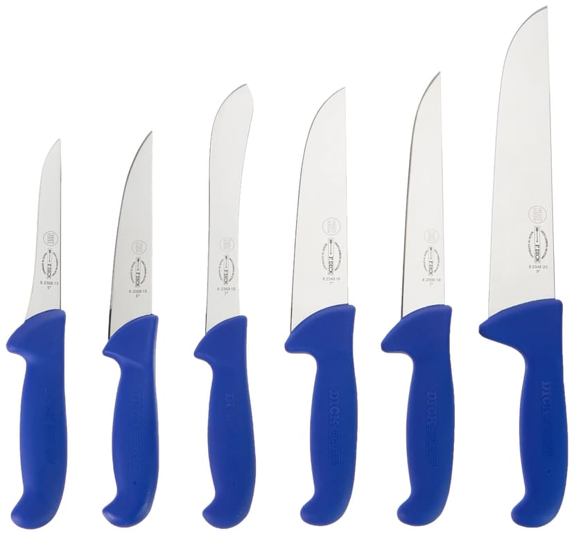 Set of 6 ERGOGRIP knives in self-service plastic bag, 36.4 cm, Bleu - 2