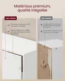 VASAGLE Bookcase, 6-Tier Tall Bookshelf, Book Shelf with Doors, Shelving Unit, 24 x 60 x 175 cm, for Living Room, Home Office, Dinning Room, Cloud White LBC402W01 - 5