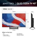 Antteq 40 inch Smart TV, FHD QLED TV Central Stand Design Tizen OS Television with AppleTV+ Netflix Freeview Gaming Hub, MEMC HDR10 Ideal Large Screen for Living Room, Made in the UK - 8
