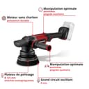 Einhell Professional Polisseuse excentrique sans fil CP-EP 18/125 Li BL-Solo Power X-Change (18 V, plateau 125 mm, moteur Brushless, vitesse de rot. 500-3 800 tr/min, avec 3 disques, sans batterie) - 3