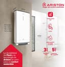 Ariston Velis Pro Wifi Electric Water Heater Low Power Consumption Multiple Positions 100L Flat with Wi-Fi and ECO EVO Function, 127.2 x 27.5 x 51.1 cm, for Installation in Spain - 2