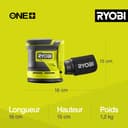 RYOBI - Ponceuse Excentrique Sans Fil 18V ONE+ RROS18-0 – Plateau Ø125 mm, Collecteur de Poussière, Mouvements Orbitaux Puissants – Finition Bois, Peinture, Métal – Batterie Non Incluse - 3