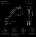 Invision VORTEX Gaming Monitor Arm for 27-57 Inch Screens | Curved & UltraWide | 5v USB Powered | 14 Mode RGB Integrated LED Lights | 3-18kg MAX (VR200) - 9
