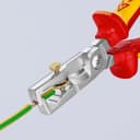 KNIPEX Strix Insulation Strippers with Cable Shears Self-Service Card Chrome-Plated Insulated with Multi-Component Grips, VDE-Tested, 13 66 180 SB - 5