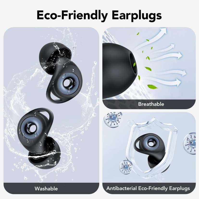 Bouchon D'oreille Pour Dormir, Anti-Bruit 45 dB, Bouchons Réutilisables en Silicone Souple et Ergonomiques, 4 Tailles (XS/S/M/L), Adaptés Pour Dormir/Voyager/Se Concentrer/Concert - 3