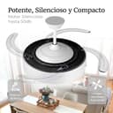 Ventilateur avec lumière LED 72 W Ventilateur invisible Ultra silencieux avec télécommande et pales rétractables Φ52 x H40 cm Décoration lumière froide/neutre/chaude intérieure Plafonnier éclairage - 4