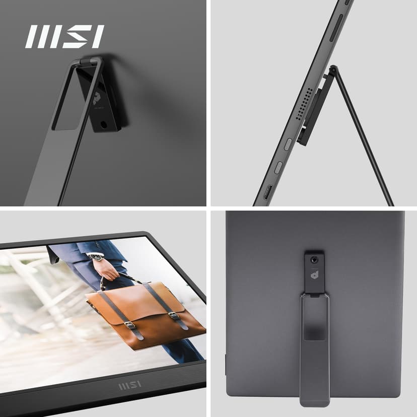 MSI Pro MP161 E2U écran Portable 15,6" Full HD - Dalle IPS 1920 x 1080, 60 Hz, écran respectueux des Yeux (PC, Portable, Mobile), HP intégrés - Mini-HDMI 2.0b, 2 x USB Type-C - 3