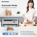 FRESKO Automatic Vacuum Sealer Machine, 140 Watt Food Vacuum Sealer with Double Heat Seal, Built-in Cutter & Bag Storage, Includes 10 pcs Pre-cut Bags and 1 Roll Bag(V6) - 6