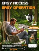 Caméra de Chasse Solaire, 60MP 4K WiFi Camera Chasse avec 5200mAh Batterie Rechargeable, 850nm LED Camera Infrarouge Vision Nocturne Animaux Caméra, Grand Angle 100°, Etanche IP66 avec Carte 32GB - 3