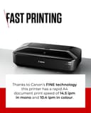 Canon PIXMA iX6850 Wireless Printer (Black) - Compact, High-Performance Home Printer - Print A3+ Photo-Lab Quality Documents & Photos - Wi-Fi/Ethernet Connectivity - Replaceable 5 Single Ink System - 5
