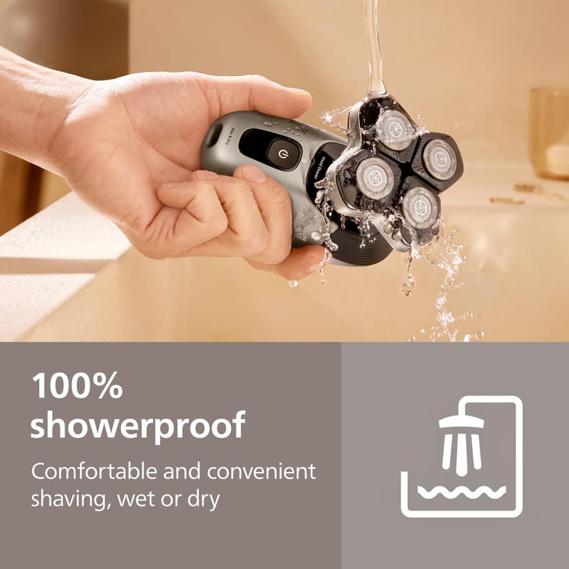 Philips Head Shaver Pro 9000 Series - Skull Shaver for Men and Women, 360° Flexing Head & ComfortCut Blades for Clean Shave, Gentle on Skin, Model HS9980/15 - 8