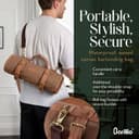 Barillio Bartender Bag Travel Bartender Kit Bag with Bar Tools | Professional 17-Piece Bar Tool Set with Portable Waxed Canvas Bag Including Shoulder Strap for Easy Carry | Travel Cocktail Set…… - 5