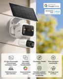 Tapo C645D Outdoor Wifi Camera Kit with Solar Panel, 2K Dual Lens, 360° Covers 2 Areas Together, Backup Battery, 10,000 mAh, Color Night Vision, Tracking/AI Detection, IP65 - 2