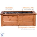 Dobar 29246FSCe Étang de Jardin en Bois Robuste pour Terrasse, Balcon - Bassin Avec Bâche de Protection 120 x 72 x 42 cm - 3