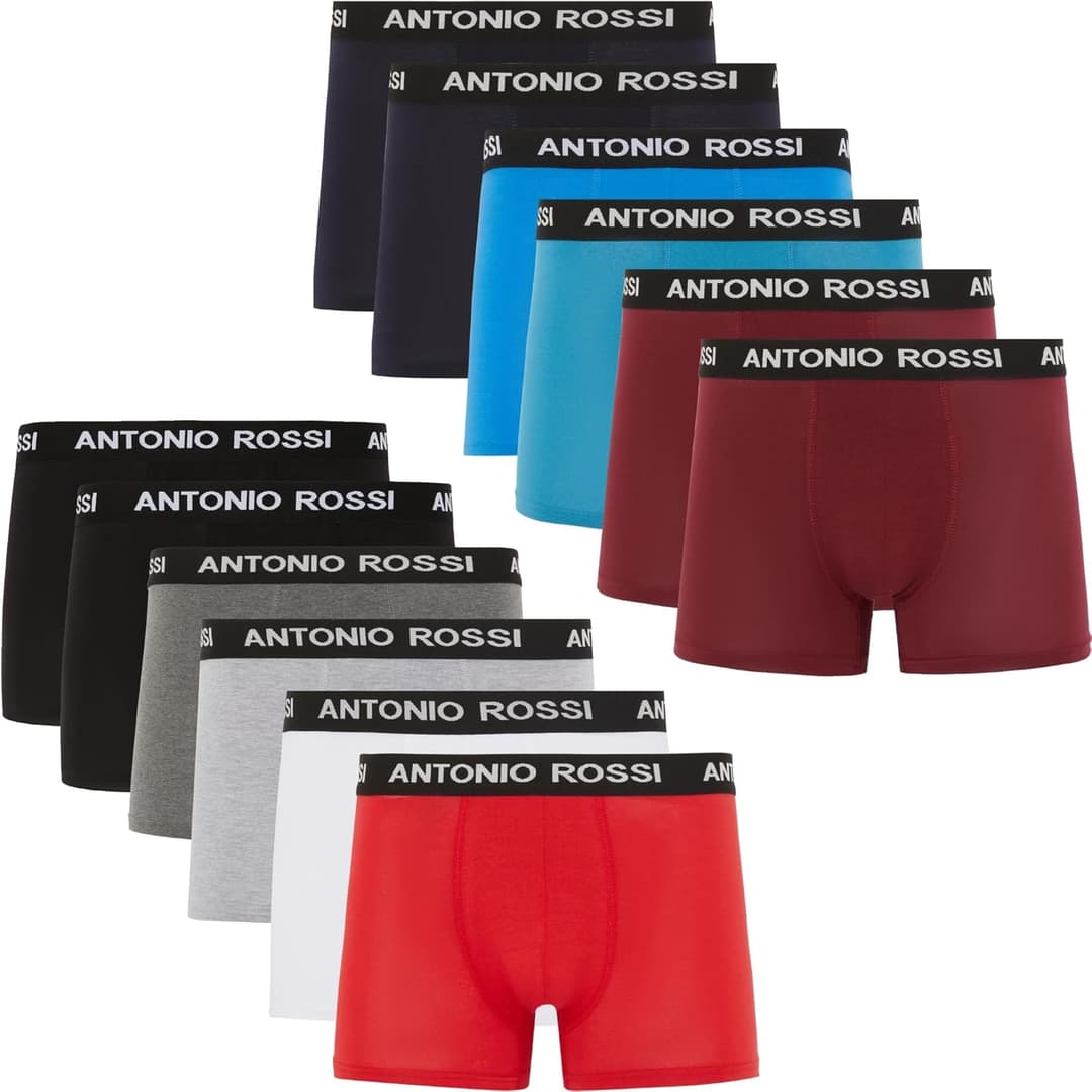ANTONIO ROSSI Mens (12-pack) Hipsters Fitted Boxer, Light Assorted, L UK