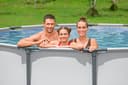 Bestway Steel Pro MAX Frame Pool Complete Set with Filter Pump, Diameter 366 x 122 cm, Light Grey, Round - 5