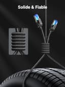 UGREEN CAT 8 Ethernet Cable High-Speed 40Gbps 2000MHz Ethernet Cable Braided RJ45 LAN Gigabit Network F/FTP POE Compatible with Xbox One Switch PS5 PS4 WiFi Extender Router Modem Patch Panel (10M) - 5