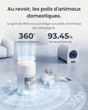 SwitchBot Purificateur D'air Avec Application Et Veilleuse, CADR 400m³/h, Jusqu'à 83㎡, Filtre HEPA Élimine 99.97% Moisissures Poussières, Mode Sommeil 20dB (Purificateur) - 3