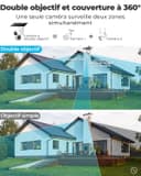 GENBOLT Solar WiFi Security Camera Outdoor Wireless, 8W 15600mAh Battery Powered Home Surveillance Camera CCTV with Dual View, Dual lens Spotlight IP Camera with Color Night, PIR Detection - 2