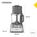 Kenwood MultiPro XL Weigh+ FDM72.990SS Robot de cuisine compact, avec balance et minuterie intégrées, récipient de travail de 3 l, vitesse variable, bac de remplissage XL, 1000 W, argenté - 6