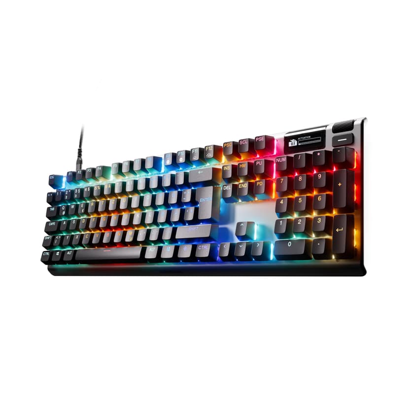SteelSeries Apex Pro Gen 3 - Gaming Keyboard - Hall Effect Switches; OmniPoint 3.0 - Adjustable Actuation - Game-Ready Presets - Rapid Trigger, Protection Mode, Rapid Tap/SOCD - German QWERTZ - 8