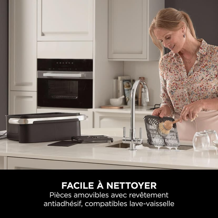 Ninja Foodi FlexDrawer Air Fryer, Dual Zone with Removable Divider, Large 10.4L Drawer, 7-in-1, Double Zone, Oil Free, Dishwasher Safe Nonstick Parts, Black AF500EU - 8