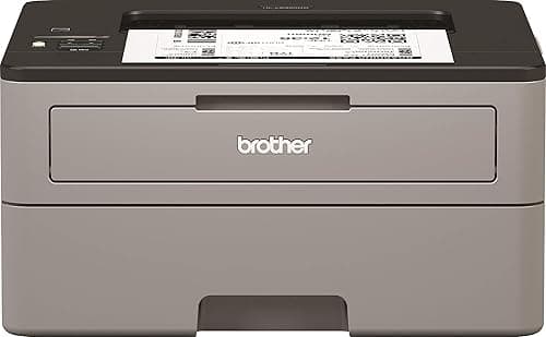 Brother HL-L2350DW Mono Laser Printer - Single Function, Wireless/USB 2.0, 2 Sided Printing, 30PPM, A4 Printer, Small Office/Home Office Printer, Light Grey/Black