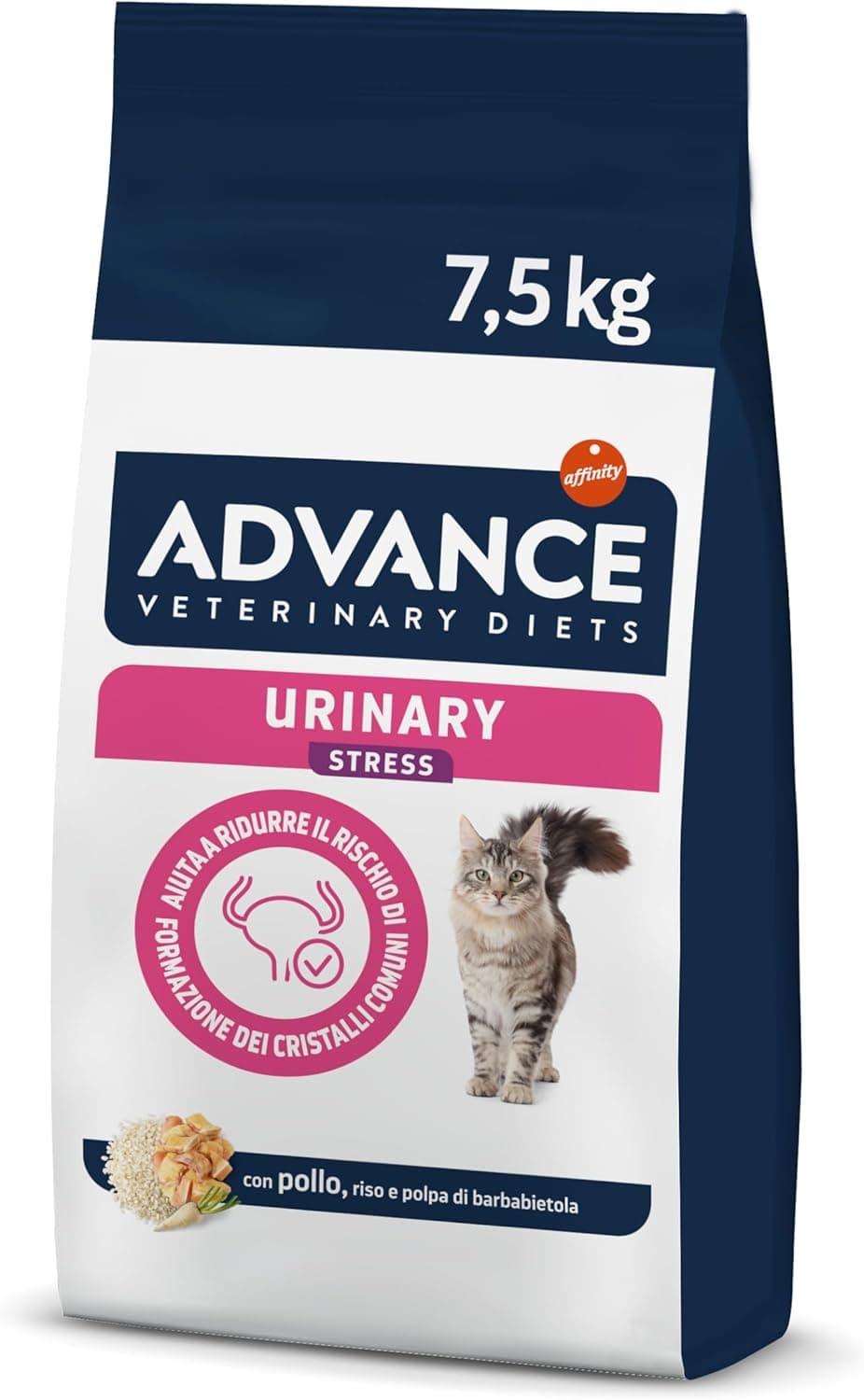 Advance Veterinary Diets Urinary Stress Cat Food 7.5kg Pack of 1