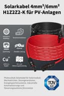 Solar Cable 4 mm²/6 mm², Solar Cable Extension 1/2/3/5/10/15/20 m, Multi-Contact 4 Solar Cable, IP67 Waterproof, Solar Cable Extension Cable - 2