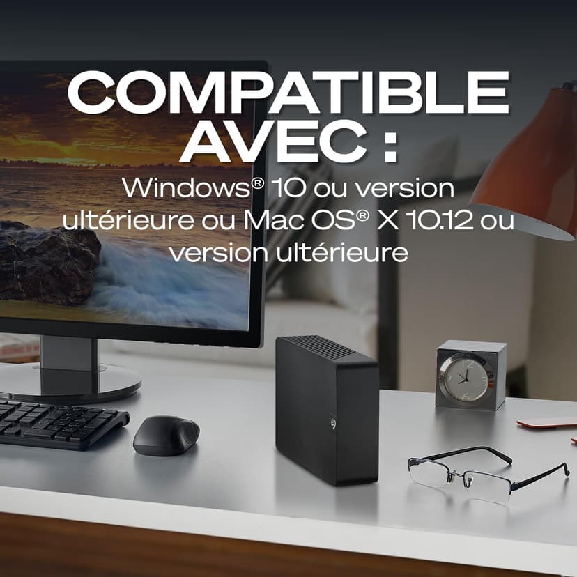 Seagate Expansion Desktop 20To, Disque Dur Externe HDD, 3.5 pouces, USB 3.0, PC & Notebook, Services Rescue (STKP20000400) - 9