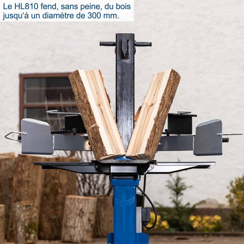 Scheppach HL810 Vertical Log Splitter + Kindling Splitter Set| 8 Tonne Hydraulic Force | 3000W | Cast Iron Splitter | Safe & Portable Firewood Cutter - 7