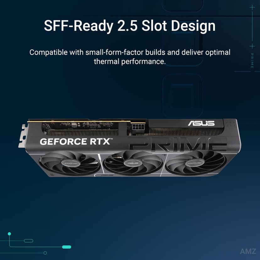 ASUS The SFF-Ready Prime GeForce RTX™ 5060 Ti 16GB GDDR7 Graphics Card (PCIe® 5.0, 16GB GDDR7, HDMI®/DP 2.1, 2.5-Slot, Axial-tech Fans, Dual BIOS) - 2