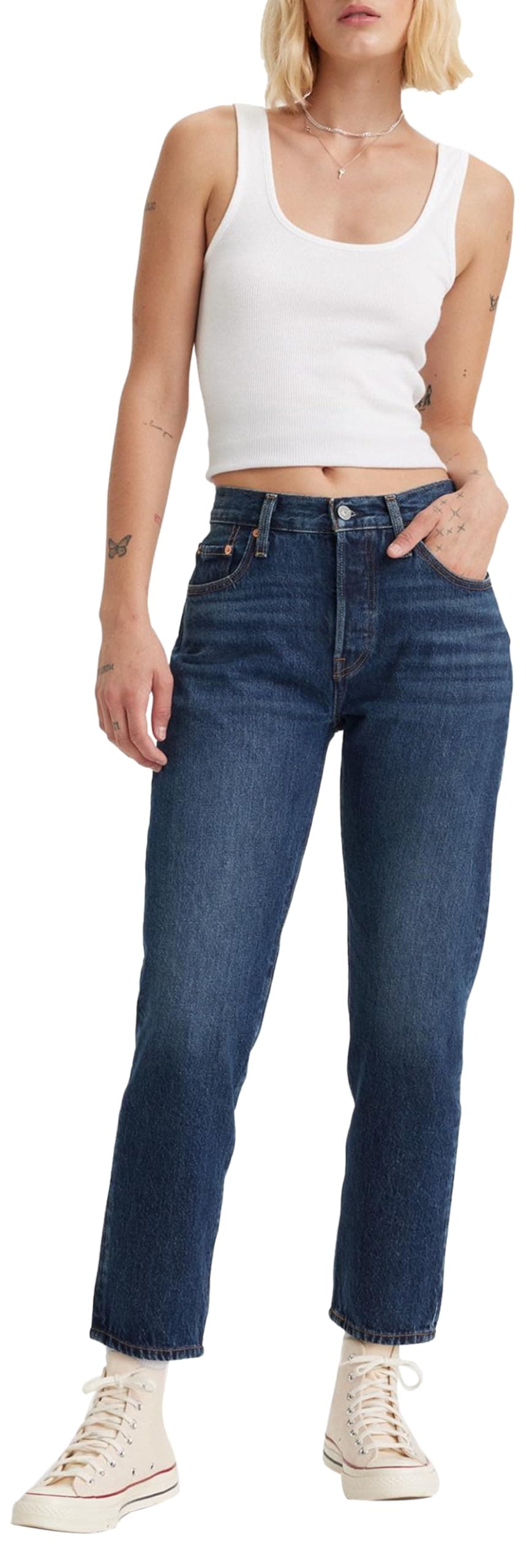 Levi's Women's 501 Crop Jeans, Up We Go No Dx, 27W / 30L