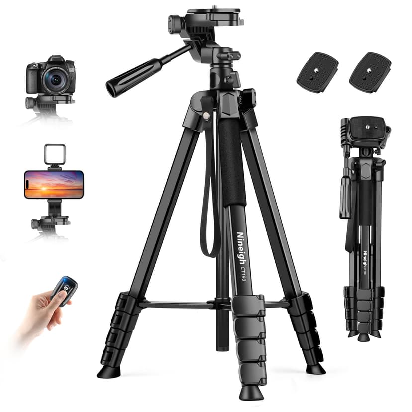 Nineigh Camera Phone Tripod, 75'' Lightweight DSLR Camera… - 1