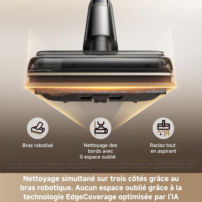 MOVA M50 Ultra Wet/Dry Vacuum Cleaner with Three Piece Coverage, 22,000Pa, 0 Space, Robot Arm, World's First Foldable, Extendable Handle, Smart Forward/Reverse Sliding Power System - 3