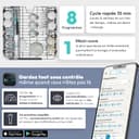 CANDY - Lave-Vaisselle - Pose Libre - 15 Couverts - Classe Énergétique C - Maxi Cuve, Wash & Dry 35 min, Ouverture Automatique, Contrôle à Distance - Noir - 60 x 85 x 60 cm - Modèle CF 5C6F0B - 4