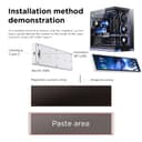 TZMRIT 9.16 Inch Universal LCD Screen Display for PC, Customizable ARGB Frame, Temperature Display Panel, Mini Monitor, with Preset & DIY Themes for Gaming PC Case/CPU Cooler (WH) - 3