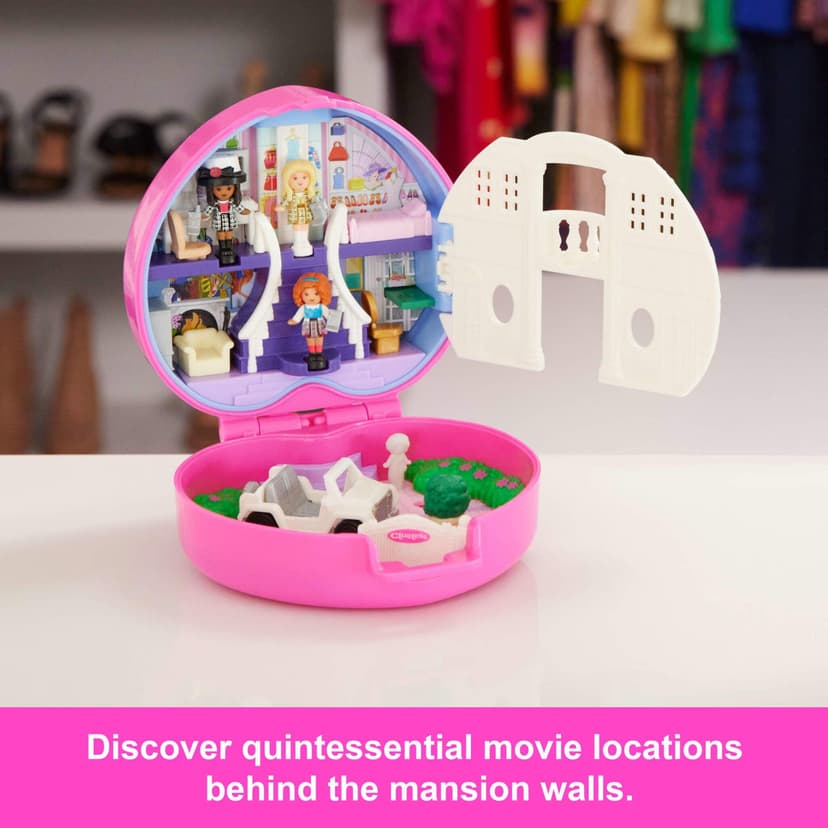Polly Pocket x Clueless Collector Compact, Micro Dolls and Playset, 5 Themed Accessories Including Toy Car, Cher, Dionne, & Tai, JCC21 - 4