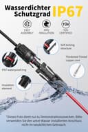 Solar Cable 4 mm²/6 mm², Solar Cable Extension 1/2/3/5/10/15/20 m, Multi-Contact 4 Solar Cable, IP67 Waterproof, Solar Cable Extension Cable - 4