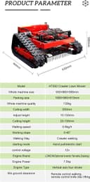FUNNYBSG Smart Lawn Mower with Remote Control - Gas Powered and Crawler, 7.5/HP, 30° Slope Capacity, Ideal for Farms, Home Gardens, Orchards and Lawn Care - 6