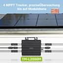 LIONSHEE Micro Onduleur 2000W, Micro Onduleur Solaire Balcon avec WiFi, Onduleur avec Câble CA de 5 Mètres, Inversor photovoltaïque MPPT, IP67 - 7